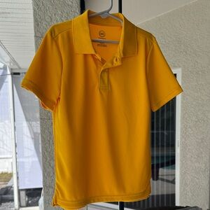 Boys 6-7 Yellow Gold Polo Shirt Sports fabric like new